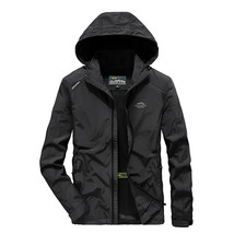 Men  Bomber Jacket Outdoor Windproof Jacket Coat Men Spring Detachable Hat Casua - £80.49 GBP