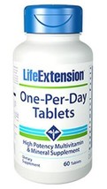 MAKE OFFER! 2 Pack Life Extension One-Per-Day 60 Tablets Multivitamin Mineral image 2