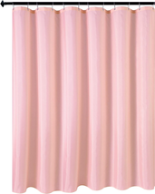 Fabric Shower Curtain Liners 72 Inch by 72 Inch, Pink Water Resistant Bathroom C - £17.24 GBP