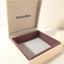 Pandora EMPTY Box ONLY Bracelet size Clamshell Cream And Dusty Rose Square 3.5&quot; - £7.86 GBP