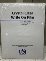 USI Write on Transparency Film Letter 8.50&quot; X 11&quot; 100 Sheets 5 mil - £6.95 GBP
