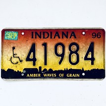 1996 United States Indiana Amber Waves of Grain Disabled License Plate 4... - $18.80