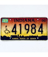 1996 United States Indiana Amber Waves of Grain Disabled License Plate 4... - £14.95 GBP