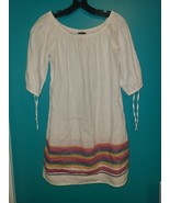 j crew women Size Small S White linen/cotton off the shoulder shift dress  - $27.44 CAD