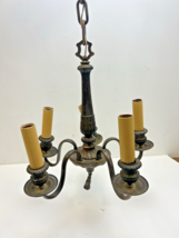 Vintage Hanging Ceiling Light Fixture silverplate chandelier lamp victor... - $129.99