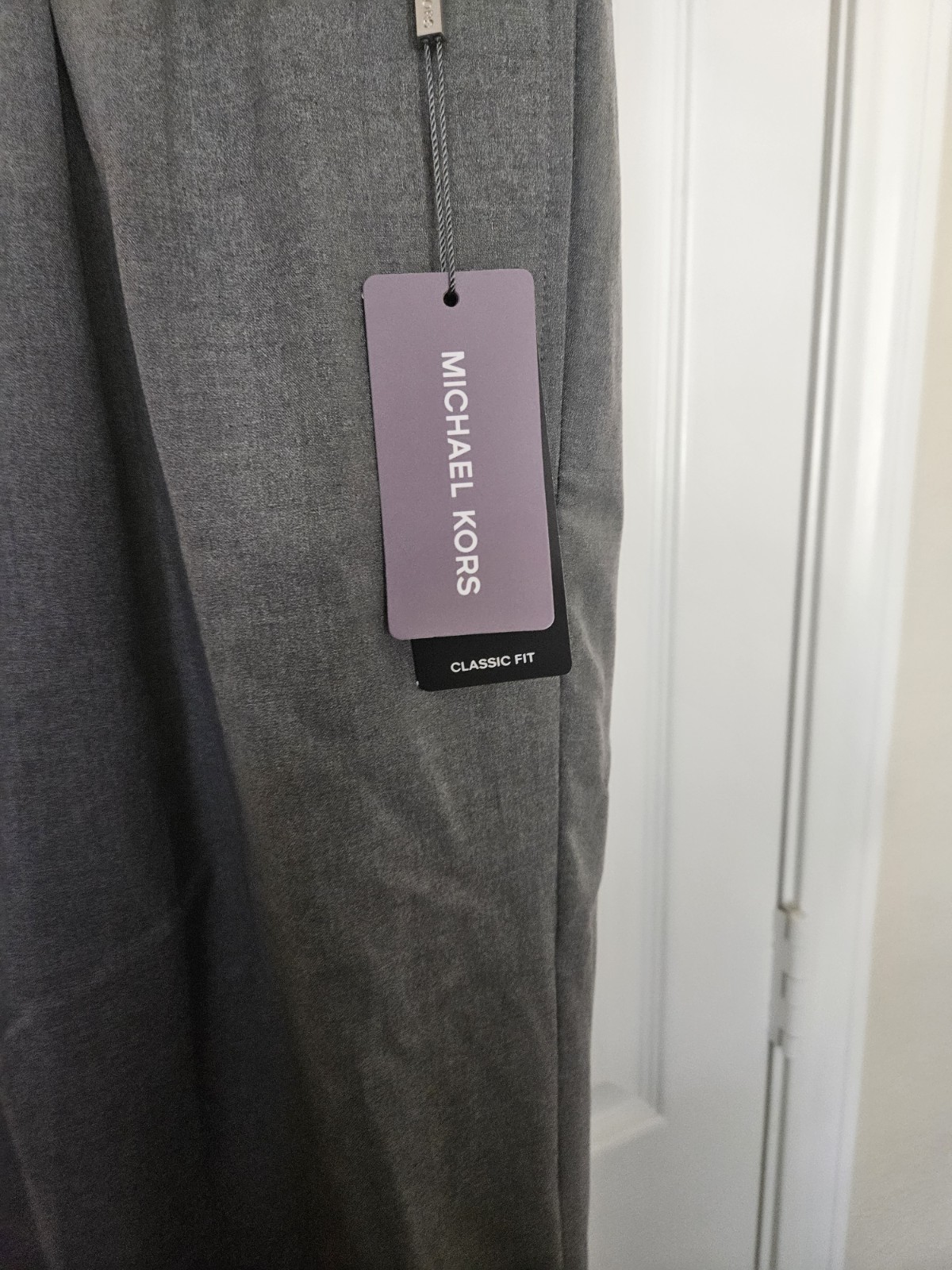 Michael Kors Men's Classic Fit Fall Pattern Pants, Light Grey, 38 x 32 NWT Item image 4