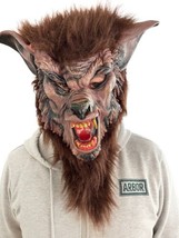 Vintage Wolfman Adult Mask Latex Rubber Scary Werewolf Monster Party Halloween - £47.45 GBP