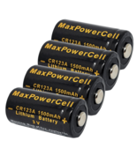 MaxPowerCell CR123A 3V Lithium Battery 1500mAh (Pack of 4) - $8.89