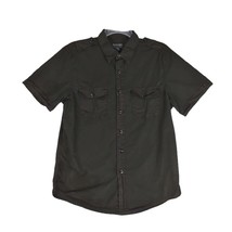 Vtg Polo Jeans Co. Ralph Lauren Men&#39;s L Black Button Short Sleeve Utilit... - $29.03