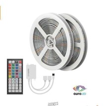 Aura LED Colorstrip 48 ft. LED Multi-Strip Light w/ Remote &amp; A/C Power A... - £48.92 GBP