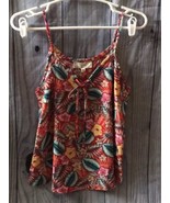 Hippie Rose Spaghetti Strap Tank Top, Medium, Floral Design, Polyester B... - $18.99