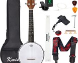 Kmise Banjolele 23-Inch Concert Size 4 String Banjo-Ukulele With Skull S... - $116.94