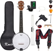 Kmise Banjolele 23-Inch Concert Size 4 String Banjo-Ukulele With Skull S... - £91.33 GBP