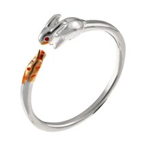 Gift Women Girls Animal Opening Rabbit Carrot Ring Creative Personality Cute - £8.18 GBP