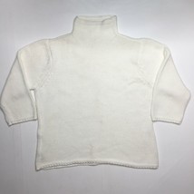 Marsh Landing Women&#39;s Mock Rolled Neck Sweater White Size Large - £23.64 GBP