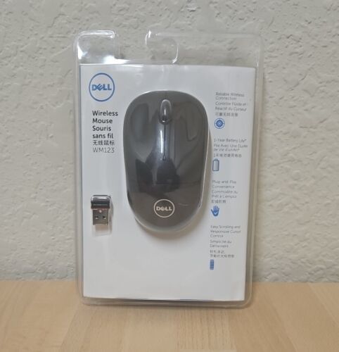 Dell WM123 Wireless Optical Mouse - Black New Factory Sealed  Dell - $19.32