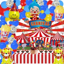 Carnival Birthday Party Decorations Circus Balloon Garland Arch Kit Carnival Bac - £31.13 GBP