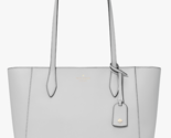 Kate Spade Dana Tote  Saffiano Platinum Grey KB617 Bag Charm NWT $359 Re... - $128.69