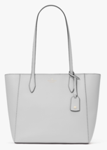 Kate Spade Dana Tote  Saffiano Platinum Grey KB617 Bag Charm NWT $359 Retail FS - £102.86 GBP