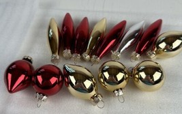 Ornament Christmas Balls 13 Variety of Colors Shapes Teardrop Icicle Rou... - £9.49 GBP