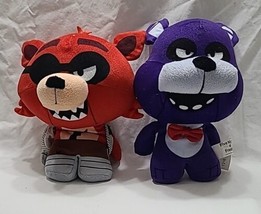 Five Nights at Freddys Stuffed Plush Bonnie &amp; Foxy Dolls Animal FNAF Lot Of 2 - £22.80 GBP