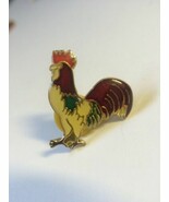 Vintage Colorful Rooser Chicken Cock Cockerel Bird Metal Lapel Pin - €12,48 EUR