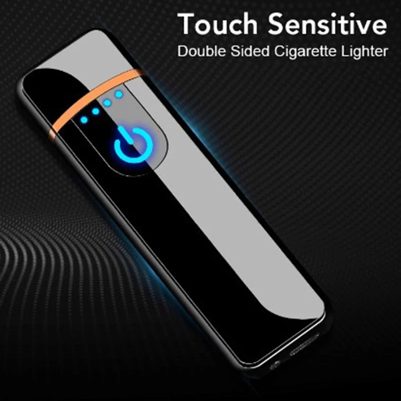  windproof usb rechargeable touch windproof business men s electric lighter accessories thumb200