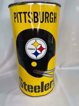 Vintage Pittsburgh Steelers Trash Can Garbage Can NFL Football Memorabilia - £35.26 GBP