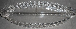 1930s-50s Heisey Glass Crystolite Pattern Three Part Celery &amp; Olive Dish - £23.45 GBP