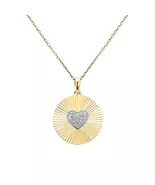 .15ct G SI 14kt Yellow Gold Diamond Heart Shape Medallion Pendant Neckla... - $1,500.00
