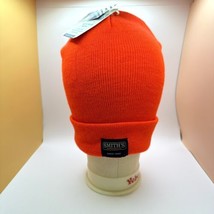 Smiths Workwear Orange Pull On Beanie Knit Hat Hunting Outdoors Winter - £11.76 GBP