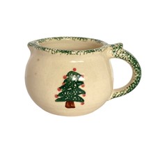 Vintage Farmhouse Loom Co Sponge Hand Painted Christmas Tree Ceramic Cre... - $19.95