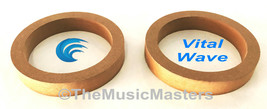 One Pair 4&quot; inch MDF Wood Car Speaker Spacer Rings Woofer Mounting Ring VWLTW - £10.62 GBP