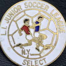 New York Junior Soccer League Vintage Pin Metal Enamel sports  - £9.87 GBP