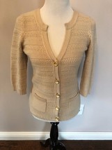 EUC Juicy Couture Wool Rabbit Hair Cashmere Blend Cream Cardigan SZ S - $1,014.94 MXN