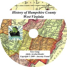 1897 -  HAMPSHIRE County West Virginia WV - History Genealogy Ancestry - CD DVD - £4.60 GBP