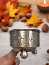 Antique 19th Century Imperial Russian Silver 84 Engraved Salt Cellar Bow... - $4,069.04 MXN