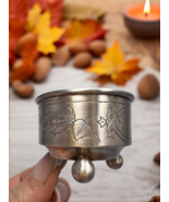 Antique 19th Century Imperial Russian Silver 84 Engraved Salt Cellar Bow... - $293.02 CAD