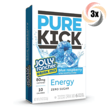 3x Packs Pure Kick Jolly Rancher Blue Raspberry Drink Mix | 6 Stick Each | .79oz - $11.44