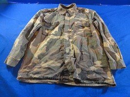 FOREIGN BDU WOODLAND COMBAT TACTICAL CAMOUFLAGE JACKET LARGE REGULAR - $21.41