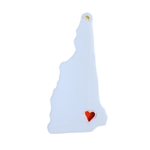 New Hampshire State Concord Heart Ornament Christmas Decor USA PR244-NH - $4.99