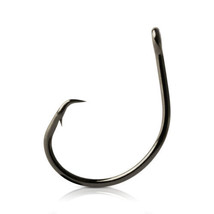 Mustad Demon Circle Hook, in Line, Wide Gap, 1X Fine Wire - Black Nickel-Size 6/ - £89.64 GBP