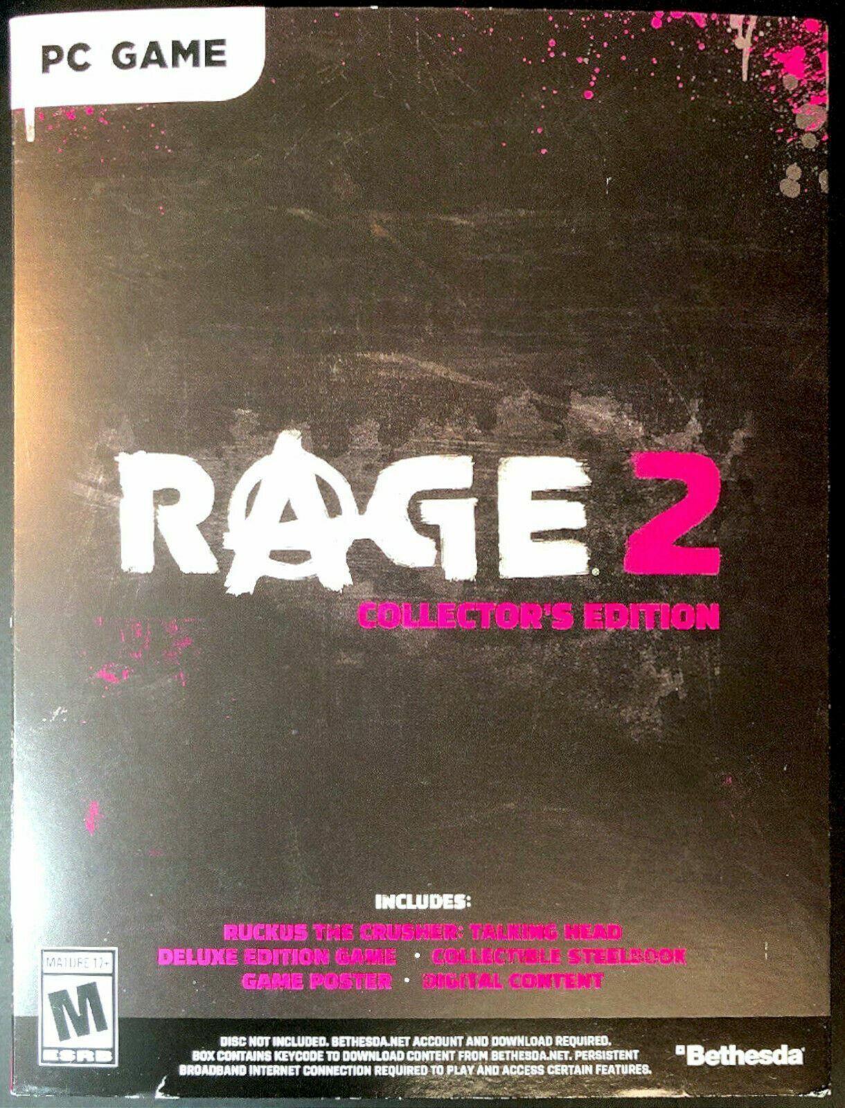 Primary image for NEW RAGE 2 Collector's Edition Windows PC Video Game Steelbook Poster Ruckus