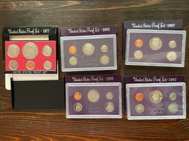 *5* United States Proof Uncirculated Coin Sets- 1977, 2- 1985, &amp; 2-1987!!! - £30.55 GBP