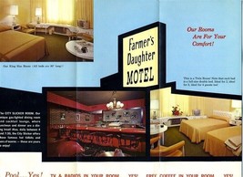 Farmers Daughter Motel &amp; City Slicker Cocktail Lounge Brochure Los Angeles 1960s - £31.62 GBP