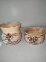 Vintage Grashir Pottery Teabag Bowl And Spoon Jar - $29.70