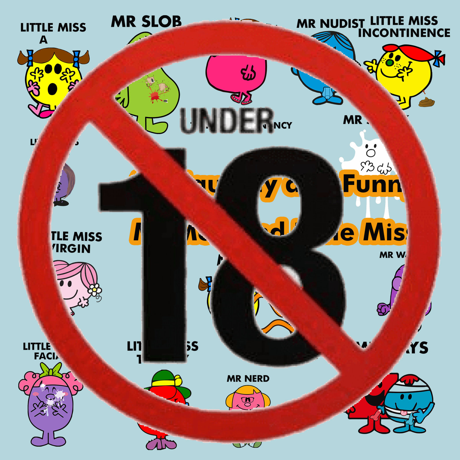14 Naughty and Funny Mr Men/Little Miss PNG: Whimsical Character Designs - $4.00