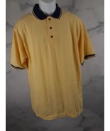 Men&#39;s KING LOUIE Yellow 3 button SS polo shirt size L made in USA - $266.51 MXN