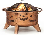 Large Fire Pits For Outside With Spark Screen And Poker By, Lantern Motif. - $158.98