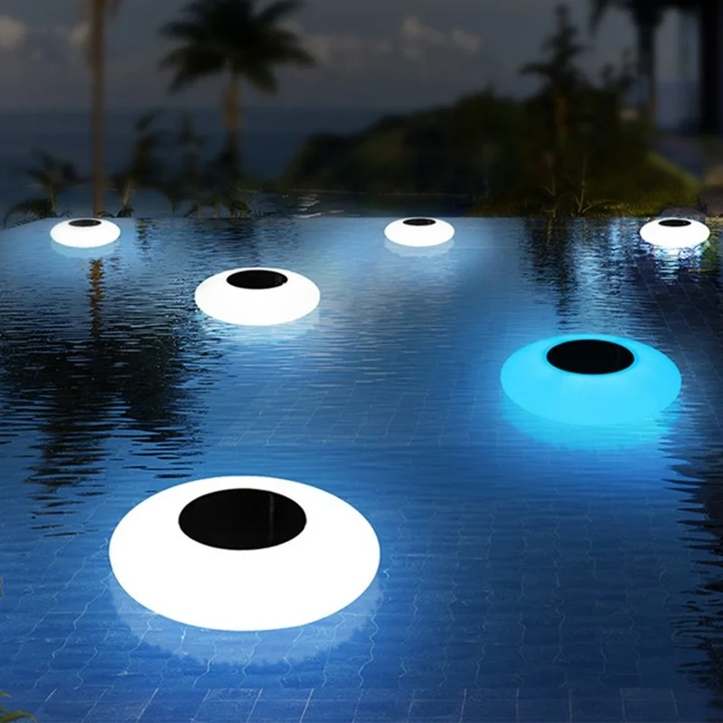 Solar Water Floating Light Swimming Pool Light Outdoor Waterproof Lawn Light Col - £114.45 GBP